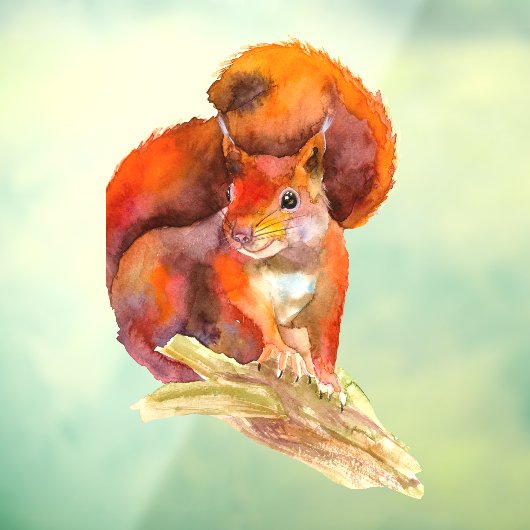 Eurasian Red Squirrel Fensteraufkleber (Blatt 3)