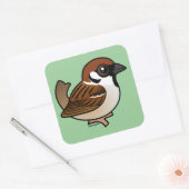 Eurasian Tree Sparrow Quadratischer Aufkleber (Umschlag)
