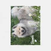 Eurasier Adorable Pet Hund Foto Stallion Sherpa Fleecedecke (Vorderseite)