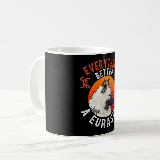 Eurasier Dog Schöne Geschenkidee Kaffeetasse (Vorderseite Links)