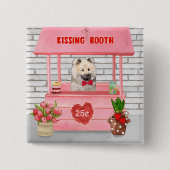 Eurasier Dog Valentine's Day Kissing Booth Button (Vorderseite)