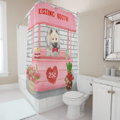 Eurasier Dog Valentine's Day Kissing Booth Duschvorhang (Beispiel)