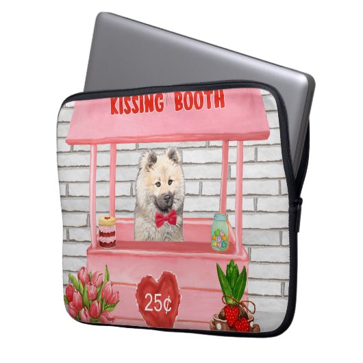 Eurasier Dog Valentine's Day Kissing Booth Laptopschutzhülle (Vorderseite Links)