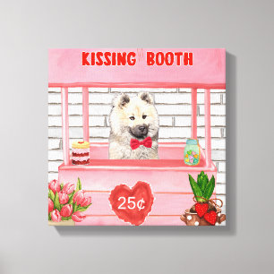 Eurasier Dog Valentine's Day Kissing Booth Leinwanddruck