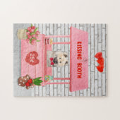 Eurasier Dog Valentine's Day Kissing Booth Puzzle (Horizontal)
