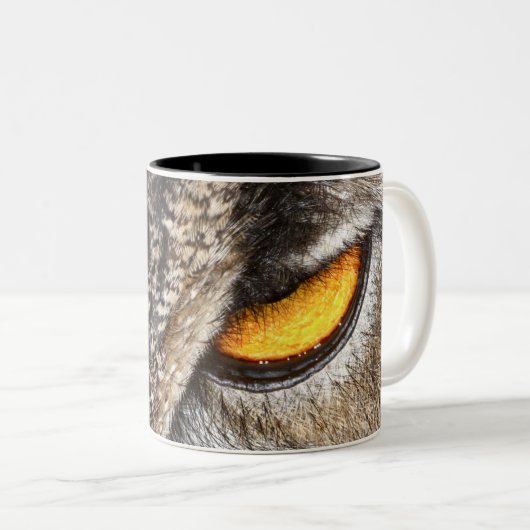 Eurasier-Eagle-Eule (Bubo Bubo) Zweifarbige Tasse (VorderseiteRechts)
