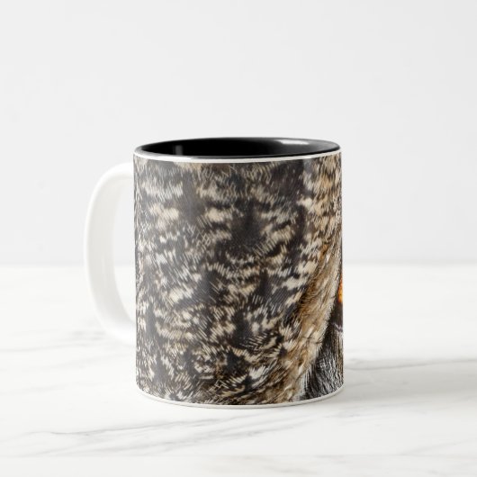 Eurasier-Eagle-Eule (Bubo Bubo) Zweifarbige Tasse (Vorderseite Links)