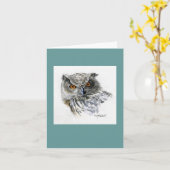 "Eurasier-Eagle-Eule " Karte (Gelbe Blume)