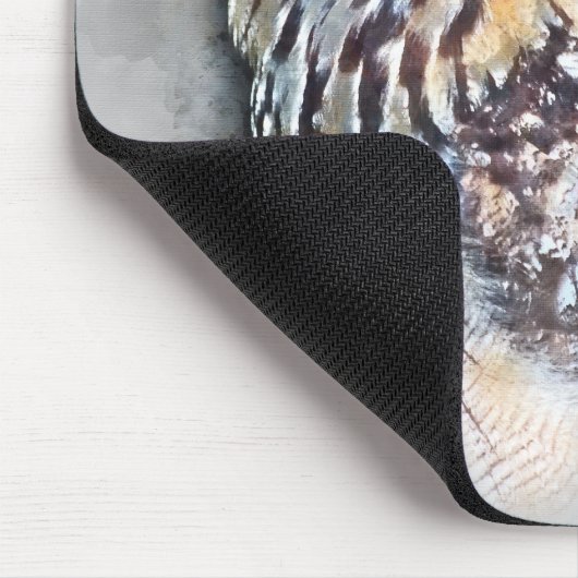 Eurasier-Eagle-Eulen-Aquarell-Porträt Mousepad (Ecke)