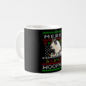 Eurasier Eurasian Dog Frohe Weihnachten Kaffeetasse (Vorderseite Links)