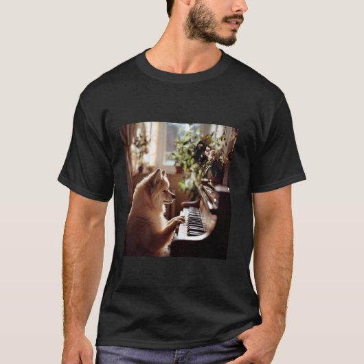 Eurasier Klavier Hund T-Shirt (Vorderseite)