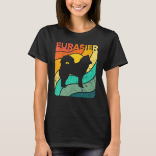 Eurasier Vintage Sonnenuntergang Mama Papa T-Shirt
