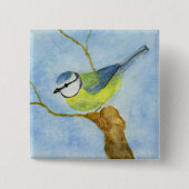 Eurasion Blue Tit Button (Vorderseite)