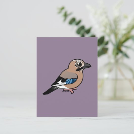 Eurasische Jay Postkarte (Stehend Vorderseite)