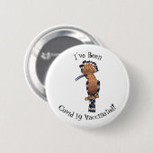 Eurasische Vogelscheuche-Cartoon Button (Vorne & Hinten)