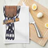 Eurasische Vogelscheuche-Cartoon Geschirrtuch (Viertel Falte)