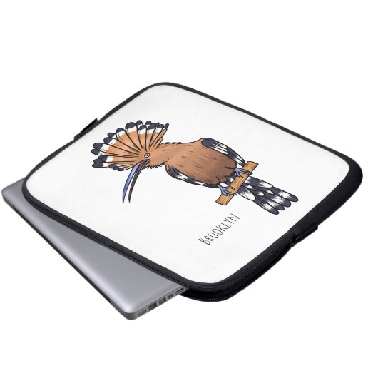 Eurasische Vogelscheuche-Cartoon Laptopschutzhülle (Vorne Knopf)