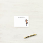 Eurasische Vogelscheuche-Cartoon Post-it Klebezettel (Auf Schreibtisch)