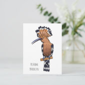 Eurasische Vogelscheuche-Cartoon Postkarte (Stehend Vorderseite)