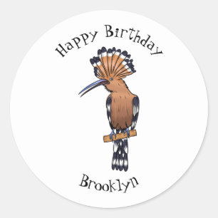 Eurasische Vogelscheuche-Cartoon Runder Aufkleber