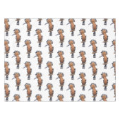 Eurasische Vogelscheuche-Cartoon Tischdecke (Vorderseite (Horizontal))