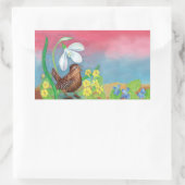 Eurasische Wren & Snowdrop & Primroses Rechteckiger Aufkleber (Tasche)