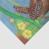 Eurasische Wren & Snowdrop & Primroses Seidenpapier (Detail)
