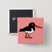 Eurasischer Oystercatcher Button (Vorne & Hinten)