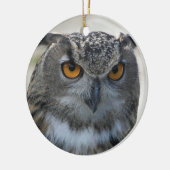 Eurasisches Eagle Owl-Foto Keramikornament (Links)