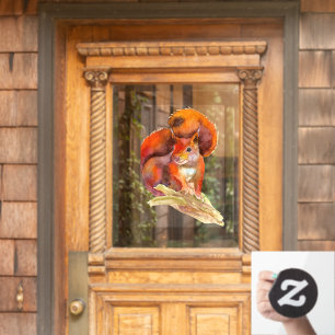 Eurasisches Eichhörnchen  Fensteraufkleber