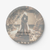 Eure eigenen Fotos verblasst Hochzeit Pappteller (Vorderseite)