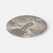 Eure eigenen Fotos verblasst Hochzeit Pappteller (Schrägansicht)