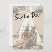 Eure eigenen Fotos verblasst Hochzeit Save The Date (Vorderseite)