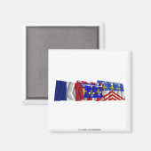 Eure-et-Loir, Centre & France-Flaggen Magnet (Vorderseite/Rückseite)