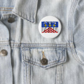 Eure-et-Loir, das Flagge wellenartig bewegt Button (Beispiel)
