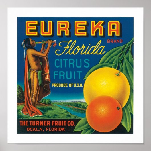 Eureka Brand Florida Citrus Fruit Poster (Vorne)