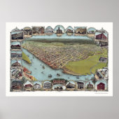 Eureka, CA Panoramic Map - 1902 Poster (Vorne)