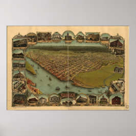 Eureka California 1902 Panoramakarte Poster