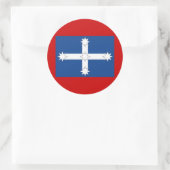Eureka-Flagge Runder Aufkleber (Tasche)