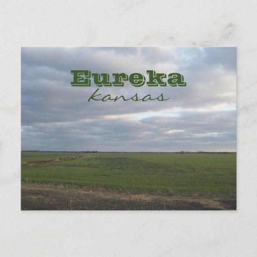 Eureka, Kansas Travel Prairie Landschaft Postkarte (Vorderseite)