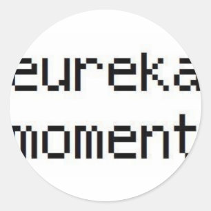 Eureka-Moment-Band-Aufkleber Runder Aufkleber