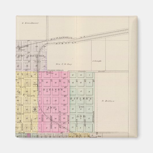Eureka, Severy und Piemont, Kansas Magnet (Vorne)