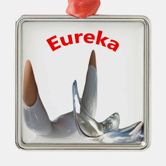 Eureka Silbernes Ornament (Vorne)