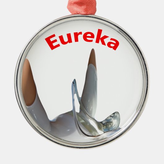Eureka Silbernes Ornament (Vorne)