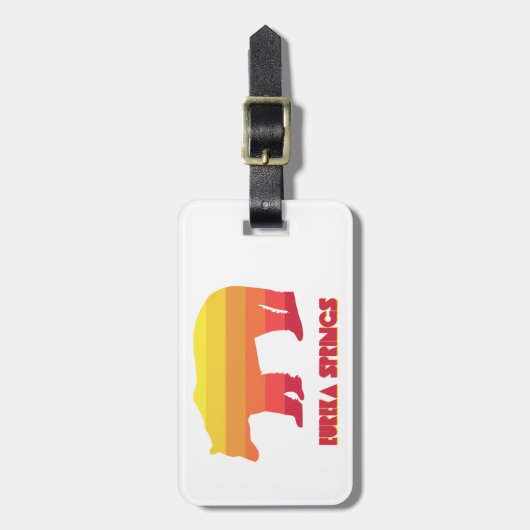 Eureka Springs Arkansas Rainbow Bear Gepäckanhänger (Vorderseite vertikal)