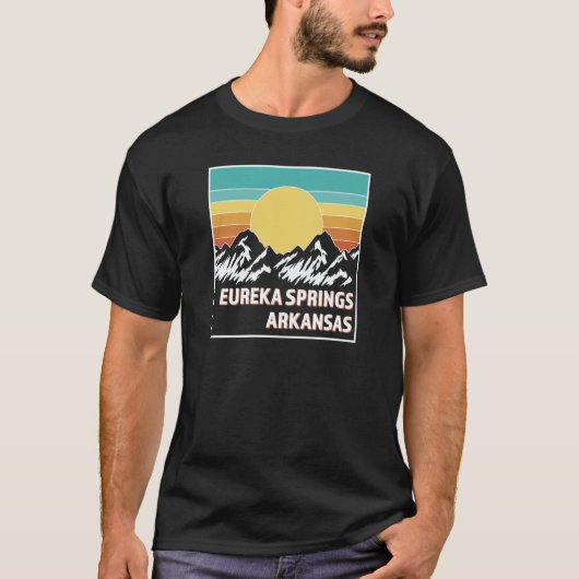 EUREKA SPRINGS ARKANSAS Retro sunset USA Souvenir T-Shirt (Vorderseite)