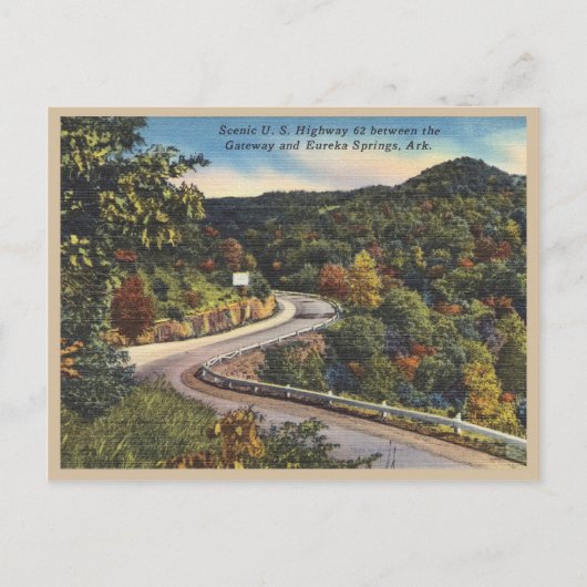 Eureka Springs Arkansas Vintag Highway Scene Postkarte (Vorderseite)