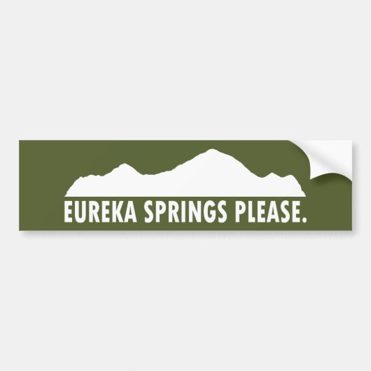 Eureka Springs Bitte Autoaufkleber (Vorne)