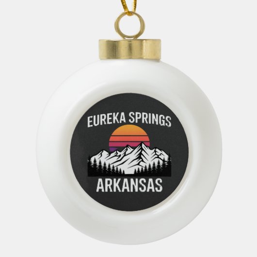Eureka Springs Keramik Kugel-Ornament (Vorderseite)