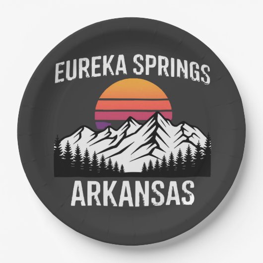 Eureka Springs Pappteller (Vorderseite)